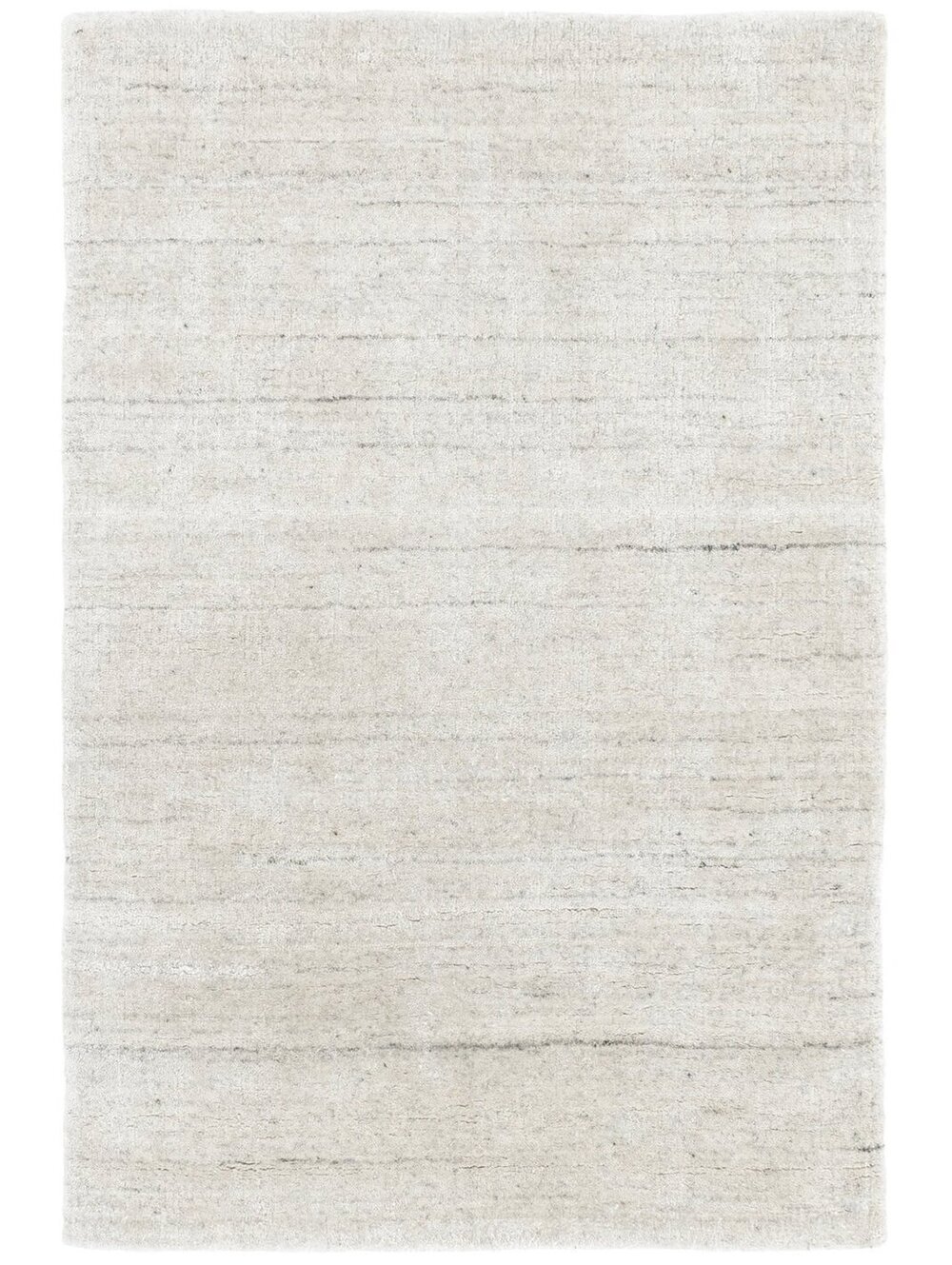 Annie Selke Icelandia Hand Knotted Viscose Rug | White Rug Size 2'6"x8'